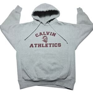 Vintage Calvin University Knights Athletics NCAA Heavyweight Hoodie Y2k Medium